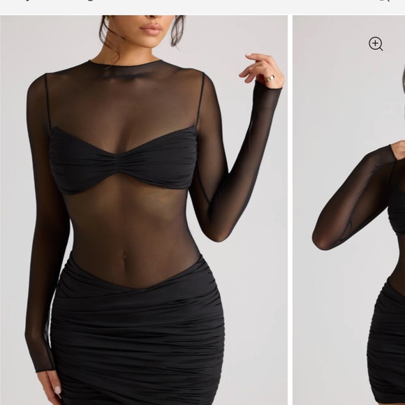 OhPolly black mesh mini dress - Picture 7 of 7